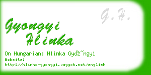 gyongyi hlinka business card